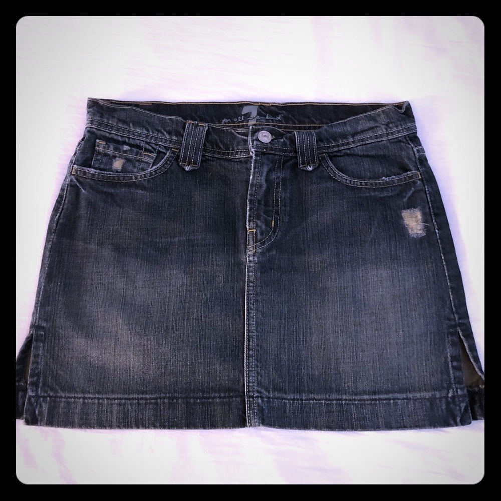 7 for All Mankind Denim Rocker Skirt